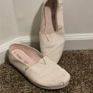 White Glitter Toms